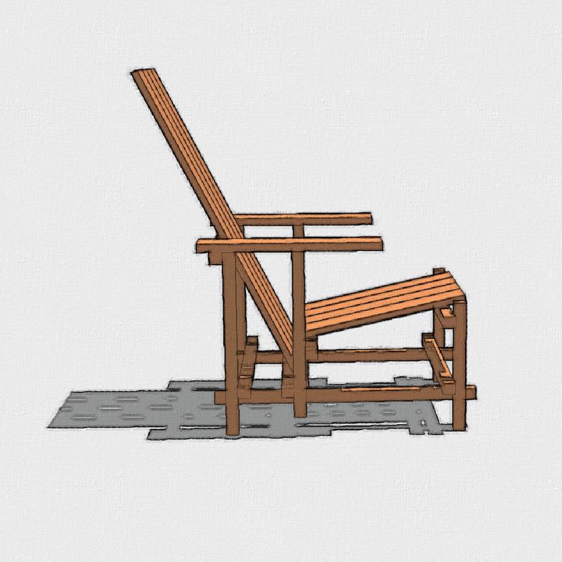 Rietveld Patio + Garden Chair by Fatpatio