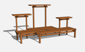 No. 7 Pagoda Bonsai Garden Stand