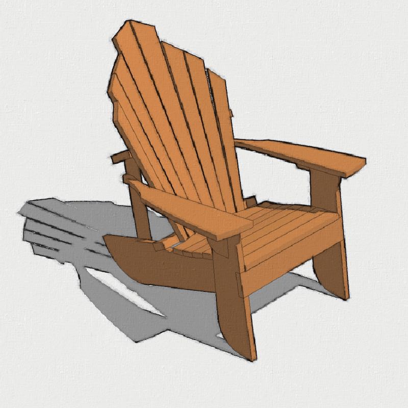 Big best sale adirondack chair