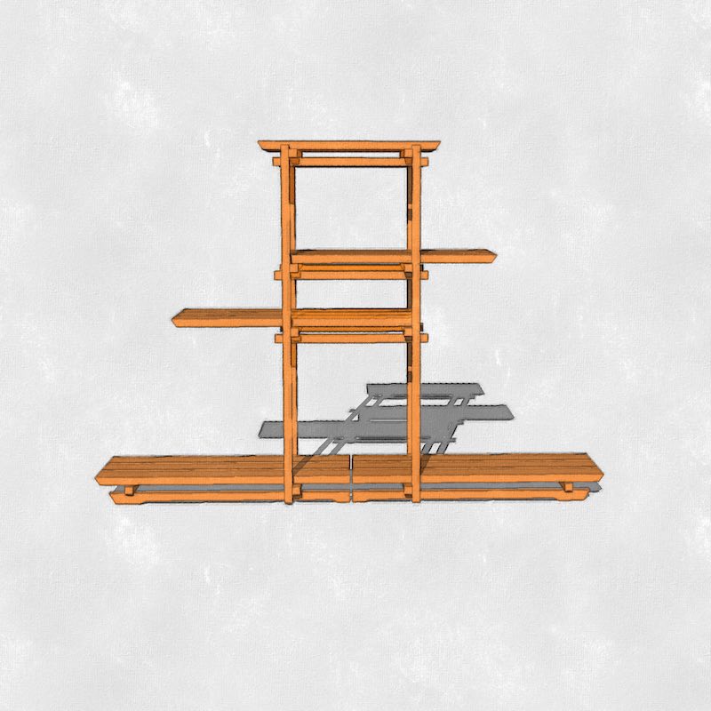 No. 4 Pagoda Bonsai Plant Stand by Fatpatio