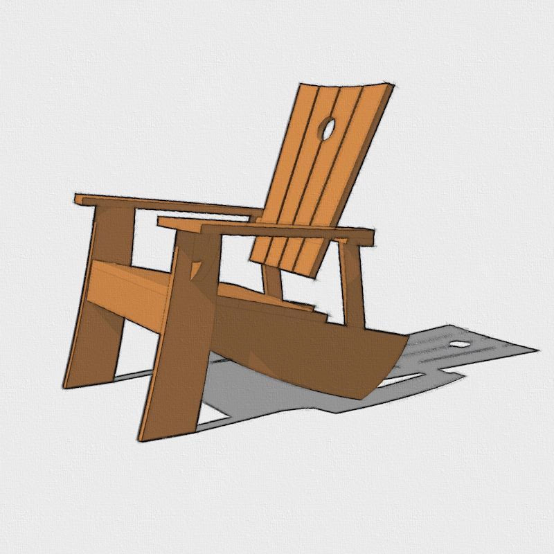 Topsail Beach Adirondack Garden Patio Chair by Fatpatio